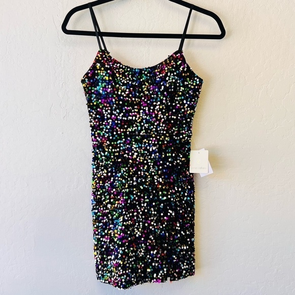 Pear Culture Taylor Swift Eras Tour Sequin Mini Dress 0 NWT - Picture 2 of 16